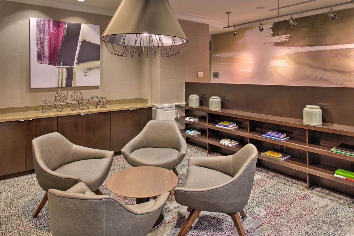 Library seating area